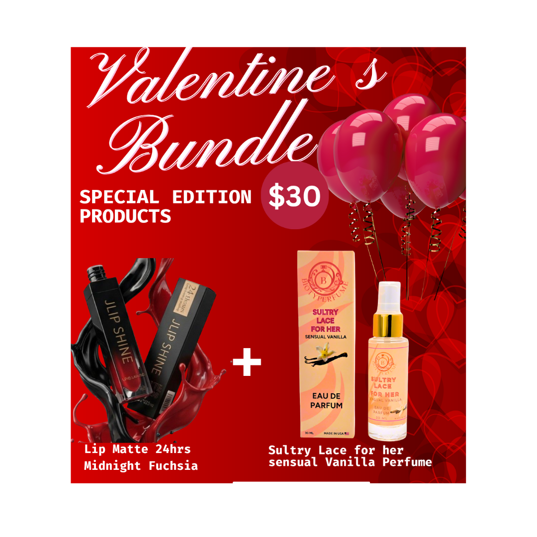 Sultry Lace for her | Sensual Vanilla Long-Lasting Perfume & Lip Matte High Pigment Long-Lasting Non-Stick