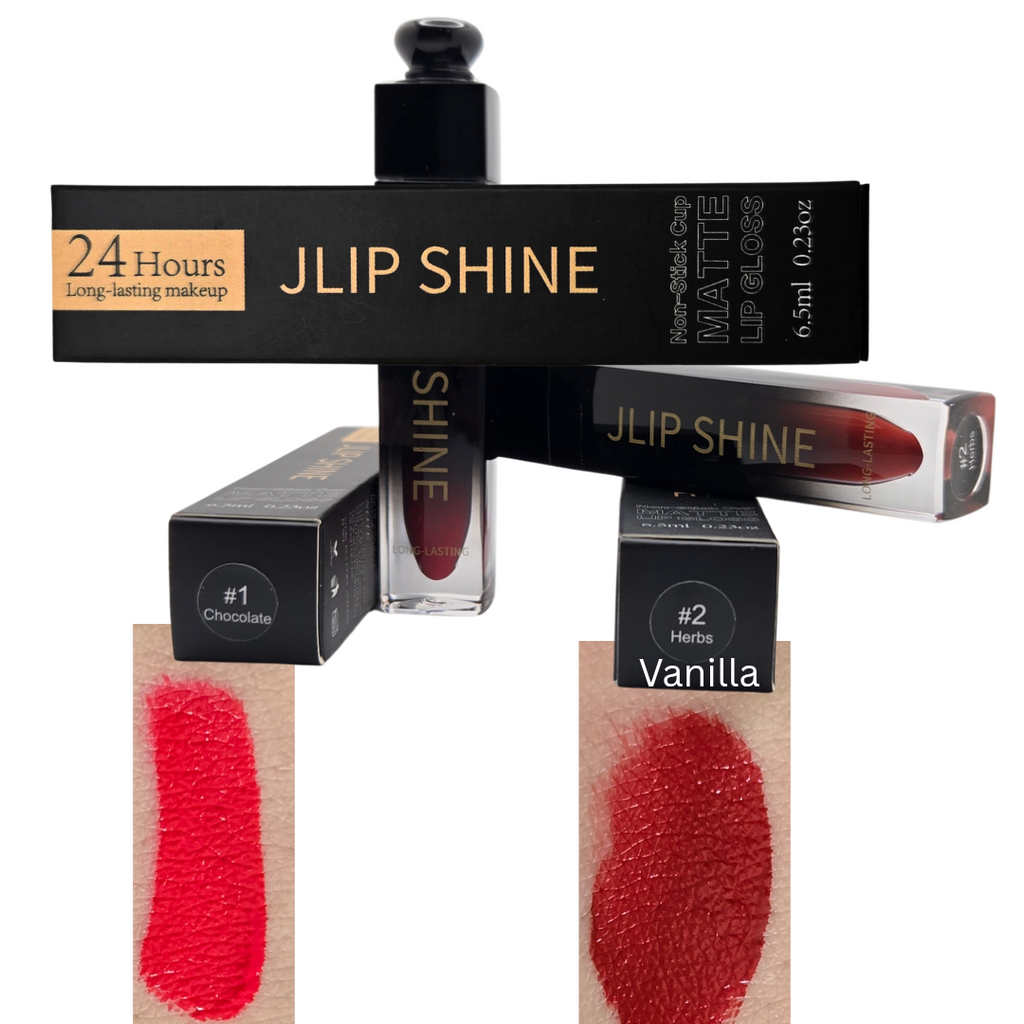 Matte lip gloss with vibrant color and waterproof finish