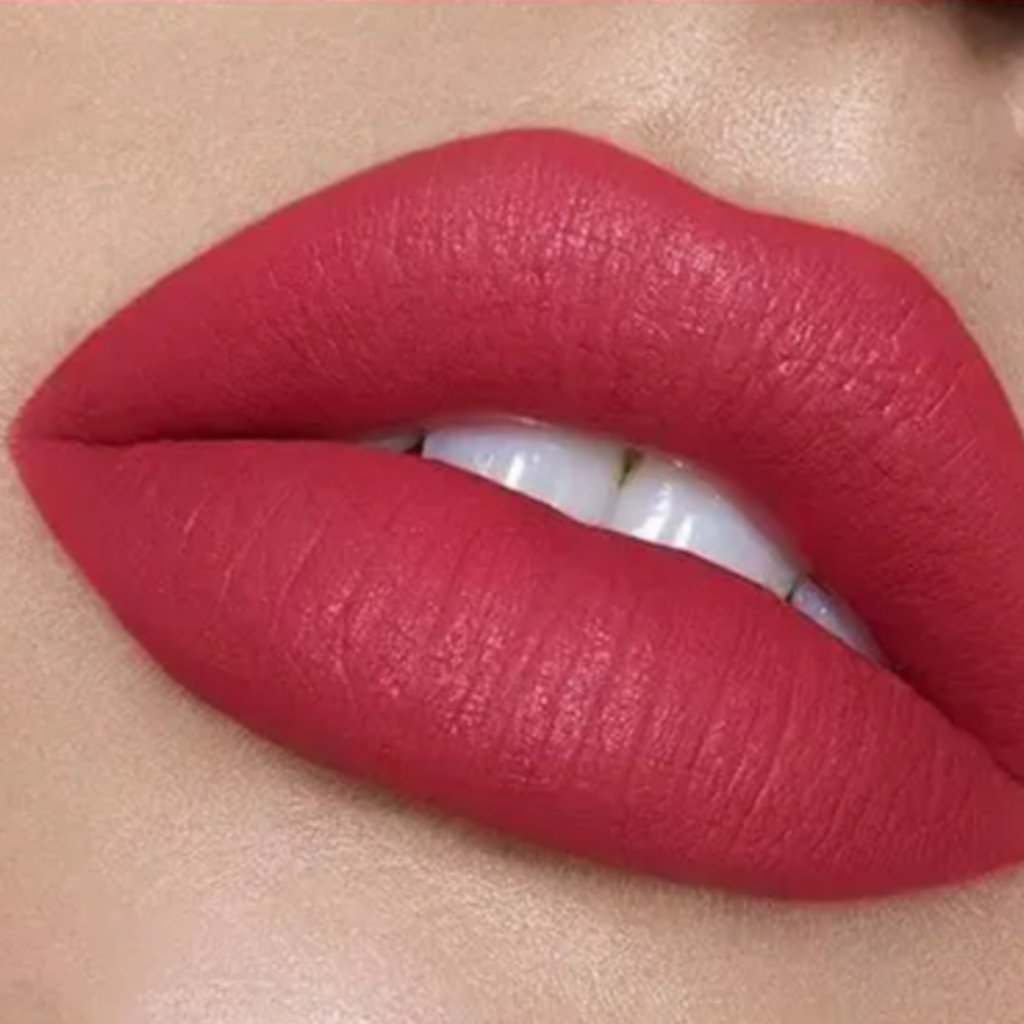 Waterproof lip gloss with mineral pigments and matte finish