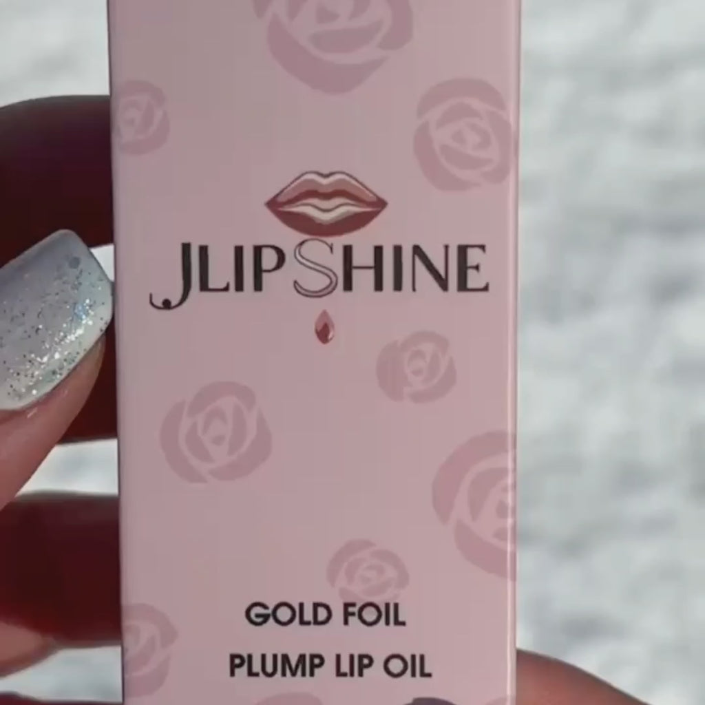 Gold Foil Lip Oil-Vitamin E Moisturizing Lip Shine,Lip Tint