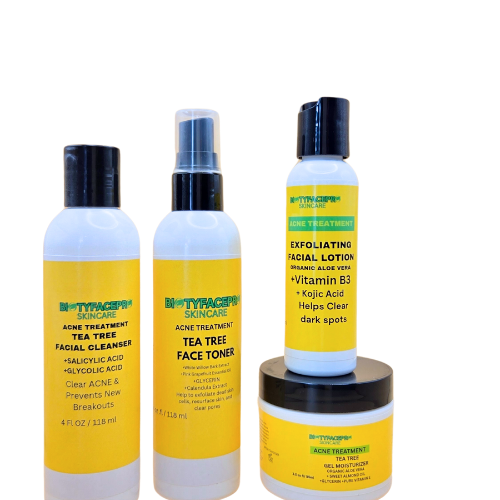Acne Treatment KIT (4 Pieces) with Natural & Organic Ingredients - BIOTYFACEPRO SKINCARE 