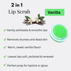 2-in-1 Lip Moisturizer + Lip Scrub Exfoliates-Smooth. Nourish.