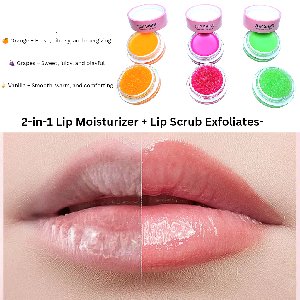 2-in-1 Lip Moisturizer + Lip Scrub Exfoliates-Smooth. Nourish.