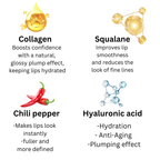 Organic Lip Plumper Gloss & Hyaluronic acid