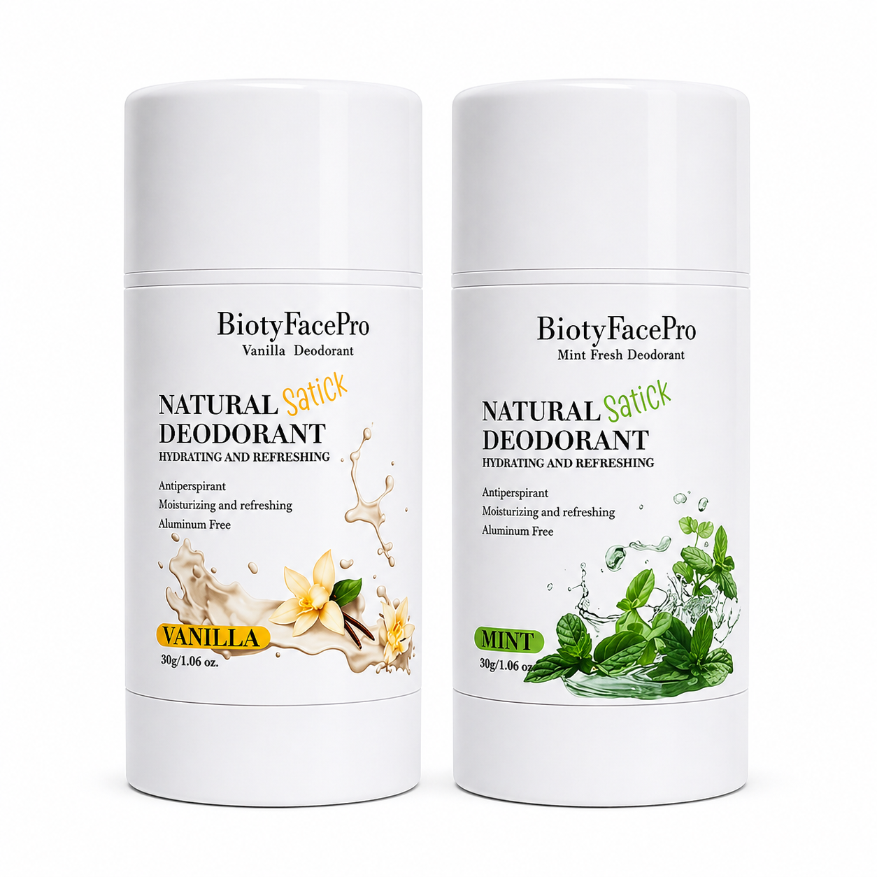 BiotyFacePro Natural Deodorant Stick – Aluminum-Free, Moisturizing & Refreshing, Long-Lasting Odor Protection