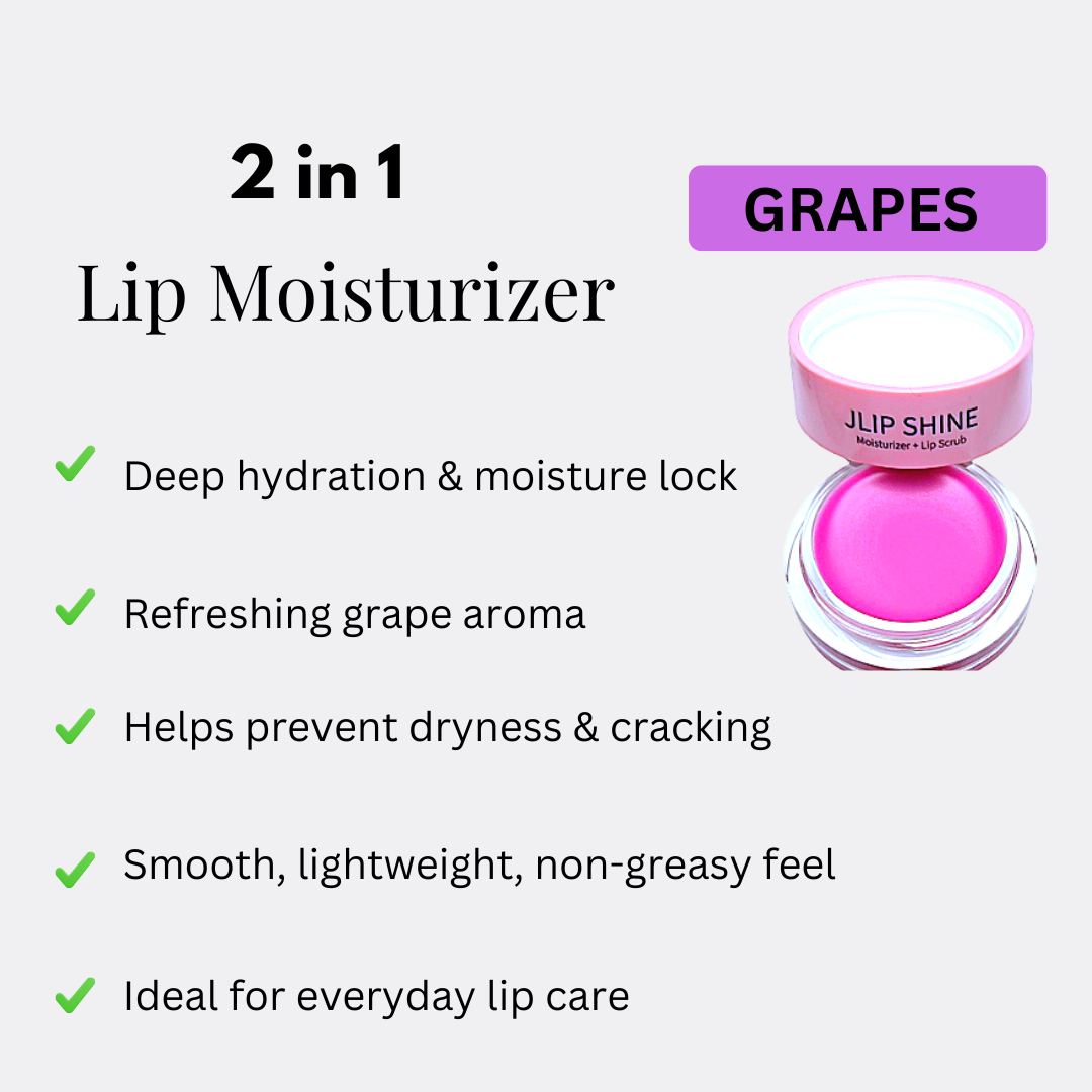 2-in-1 Lip Moisturizer + Lip Scrub Exfoliates-Smooth. Nourish.