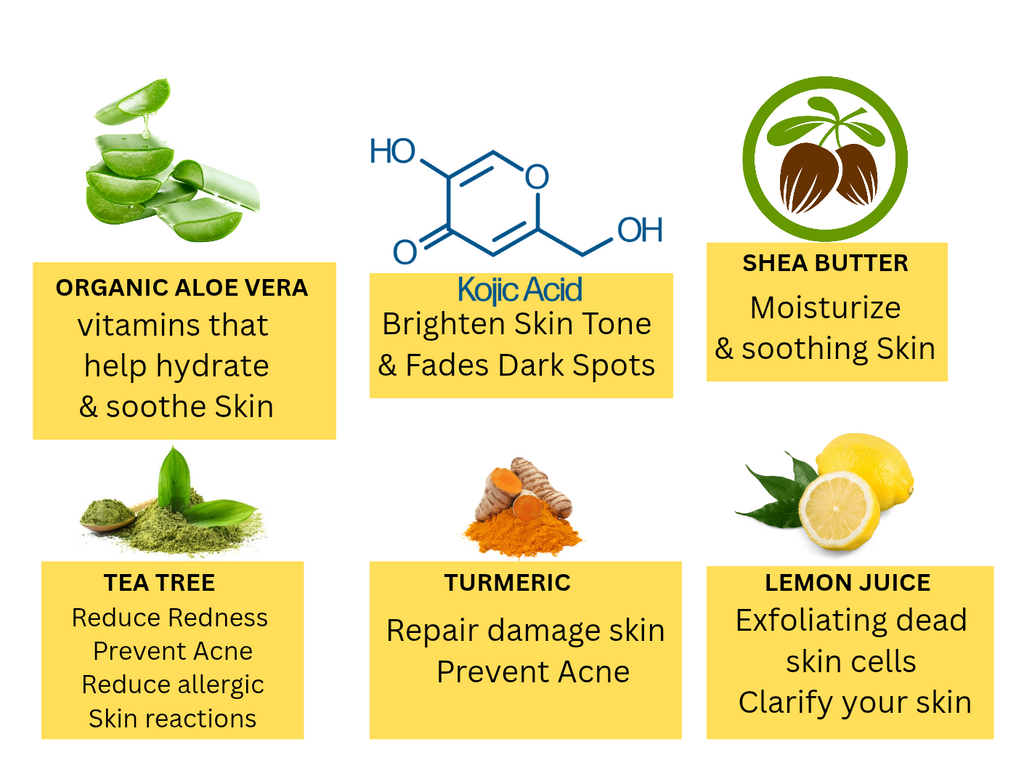 Brightening Facial Cleanser with Shea Butter, Vitamin B3, Lemon juice,Clear Dark Spots - BIOTYFACEPRO SKINCARE 