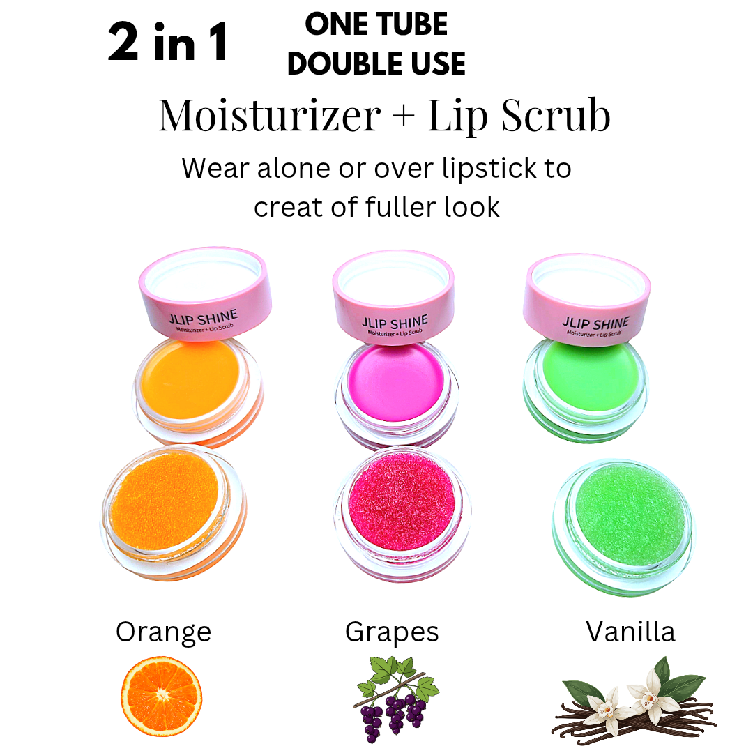 2-in-1 Lip Moisturizer + Lip Scrub Exfoliates-Smooth. Nourish.