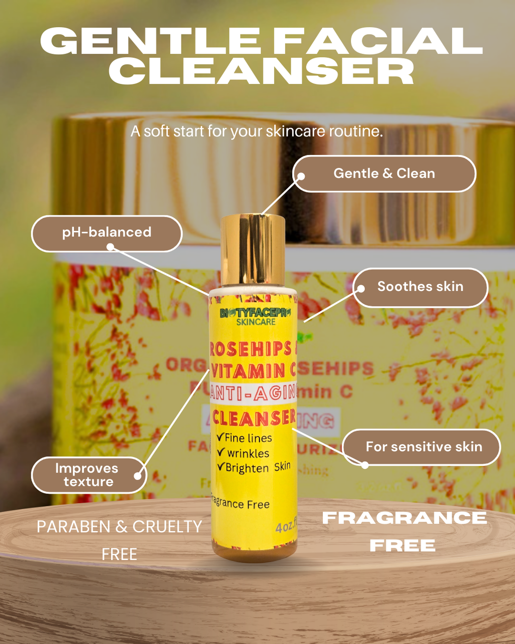 Rosehips Anti-Aging Cleanser + Moisturizer