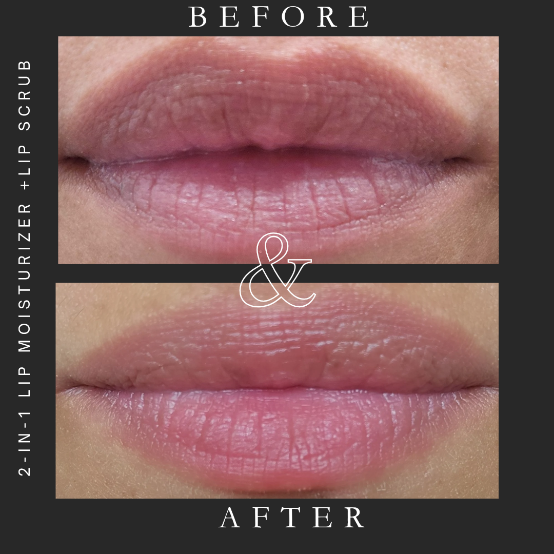 2-in-1 Lip Moisturizer + Lip Scrub Exfoliates-Smooth. Nourish.