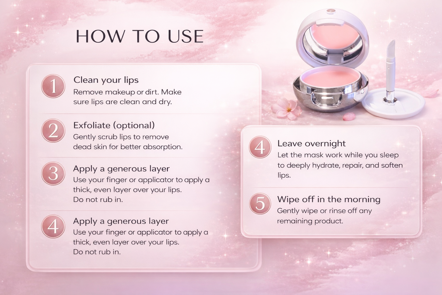 Overnight Lip Mask+ Hydrating Lip  Balm